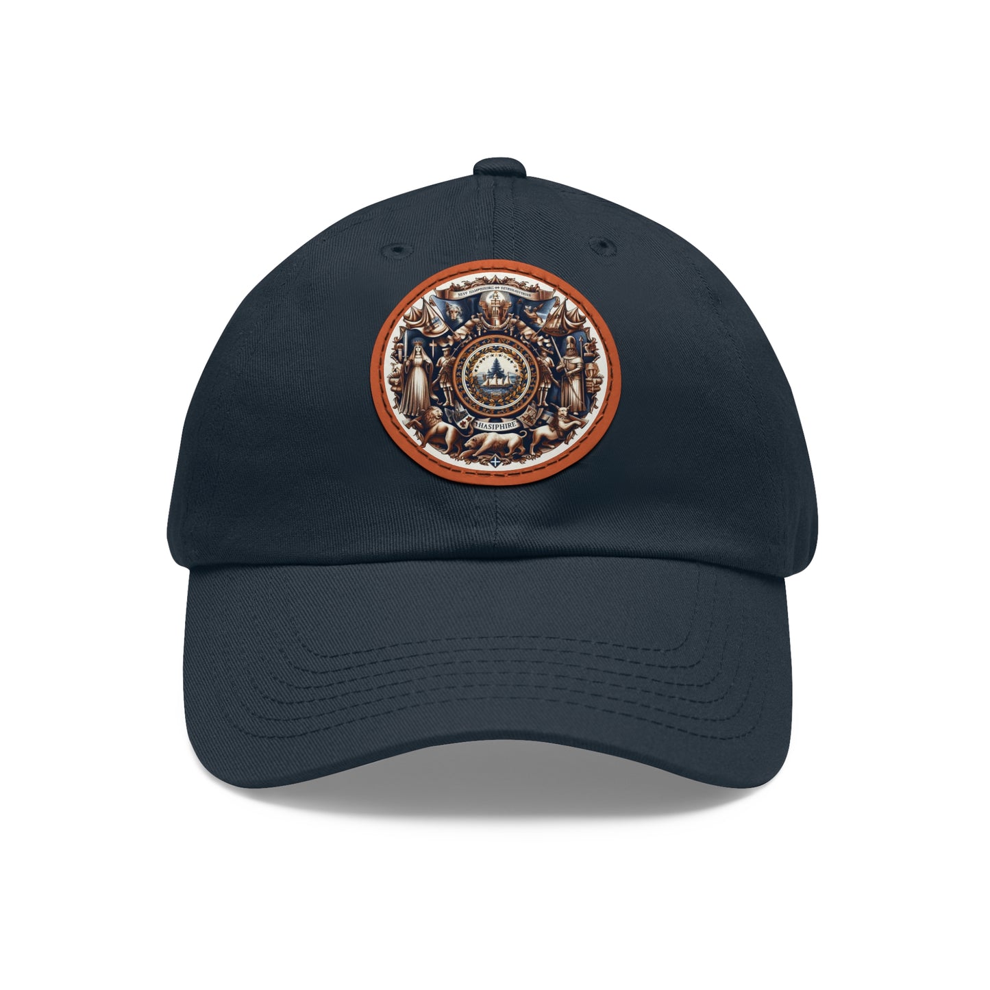 New Hampshire Vintage Christian Crusader Campaign Hat - Chino Twill Leather Logo - 100% Charity - The God Vote Collection by Chris Rabalais