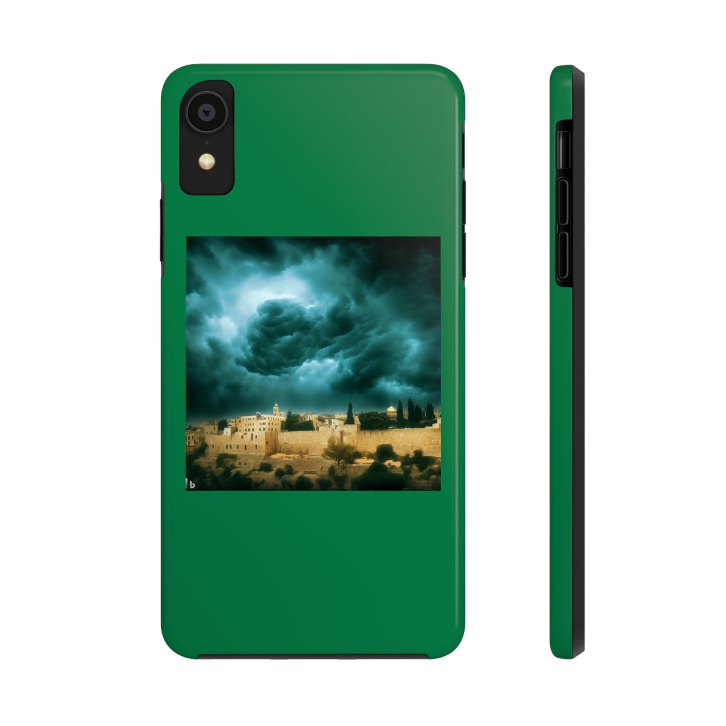 AImagination Collection iPhone Tough Case - "Storm Over Jerusalem" - The God Ball Originals by Chris Rabalais (2024)