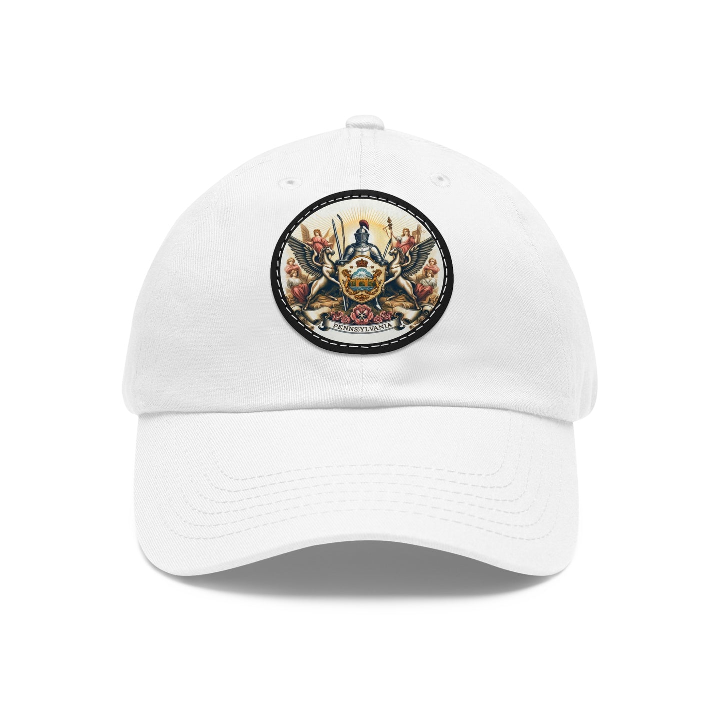 Pennsylvania Vintage Christian Crusader Campaign Hat - Chino Twill Leather Logo - 100% Charity - The God Vote Collection by Chris Rabalais