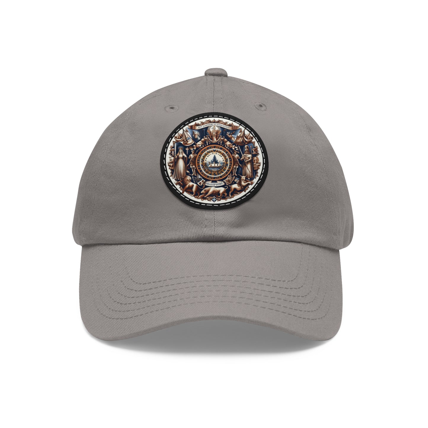 New Hampshire Vintage Christian Crusader Campaign Hat - Chino Twill Leather Logo - 100% Charity - The God Vote Collection by Chris Rabalais