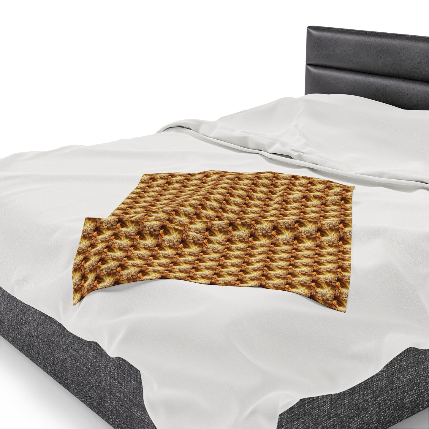 AImagination Collection Velveteen Plush Blanket - "The Golden Kingdom" - The God Ball Originals by Chris Rabalais (2024)