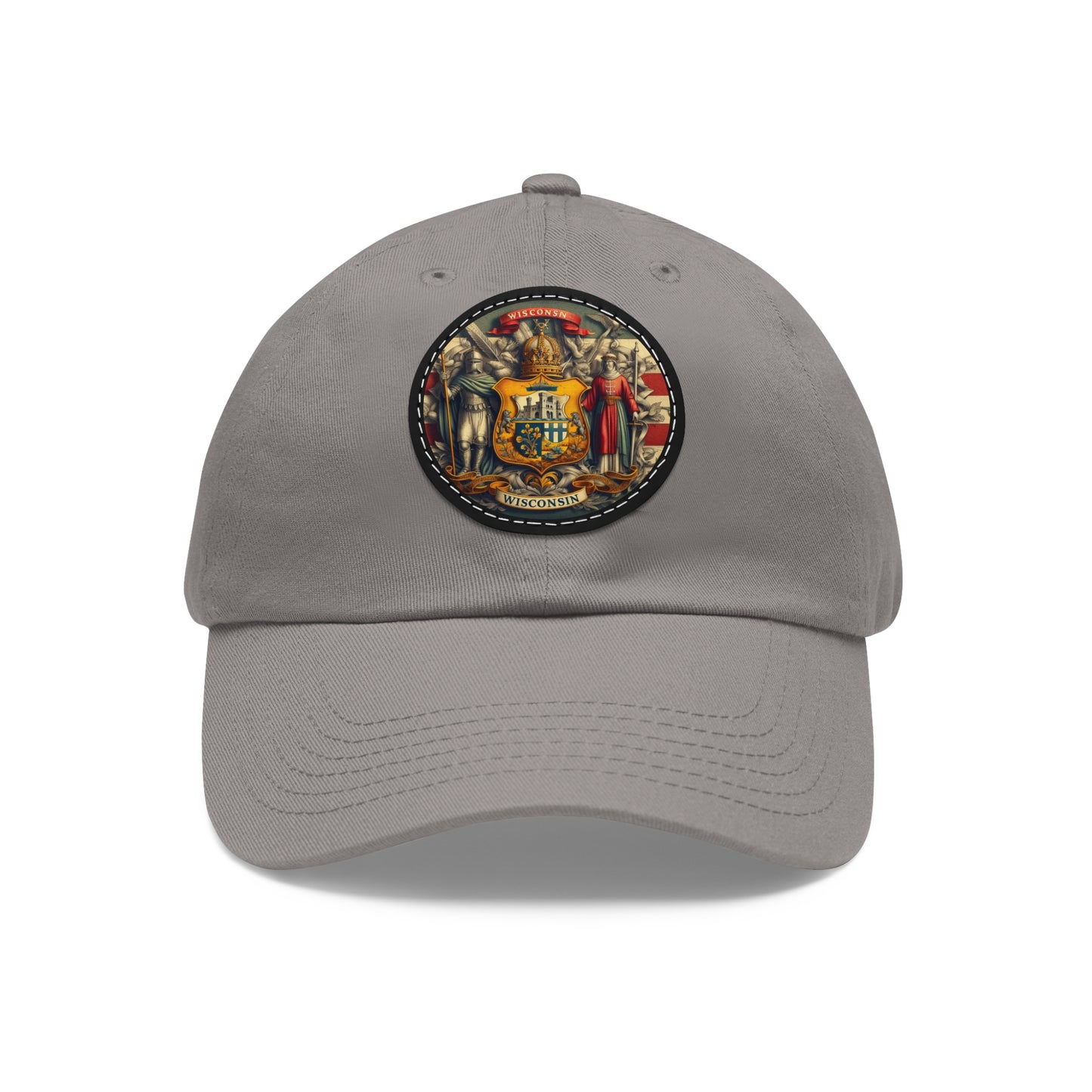 Wisconsin Vintage Christian Crusader Campaign Hat - Chino Twill Leather Logo - 100% Charity - The God Vote Collection by Chris Rabalais