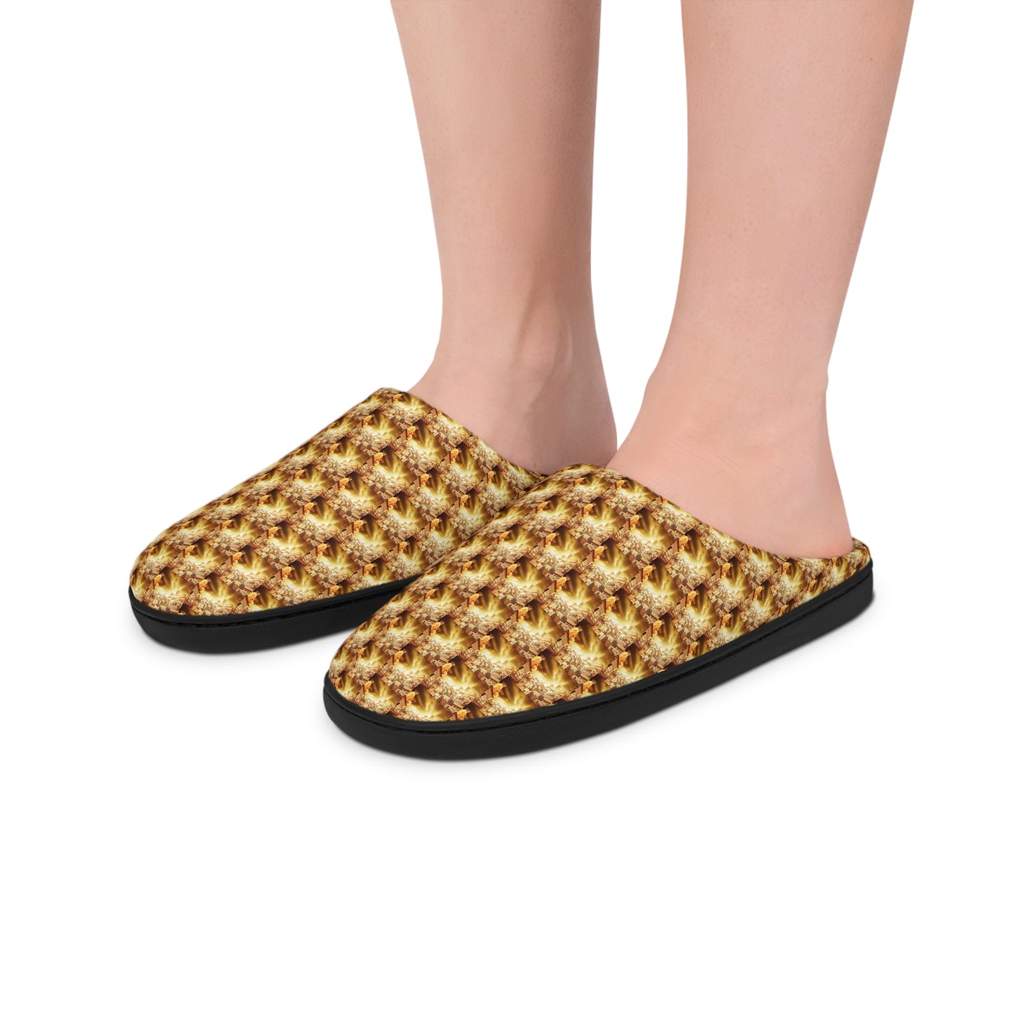 AImagination Collection Women's Indoor Slippers - "The Golden Kingdom" - The God Ball Originals by Chris Rabalais (2024)