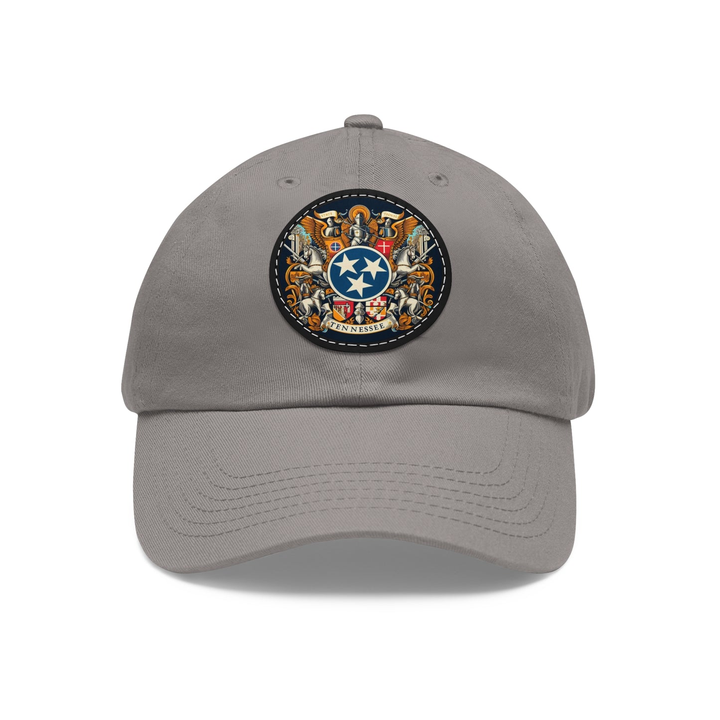 Tenneessee Vintage Christian Crusader Campaign Hat - Chino Twill Leather Logo - 100% Charity - The God Vote Collection by Chris Rabalais