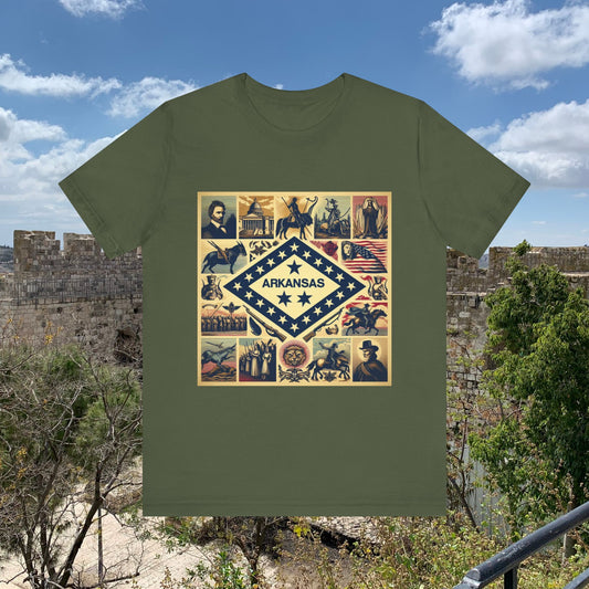 Arkansas Vintage Christian Crusader - Unisex Jersey Tee - USA - 100% Charity Benefit - The God Vote Collection by Chris Rabalais
