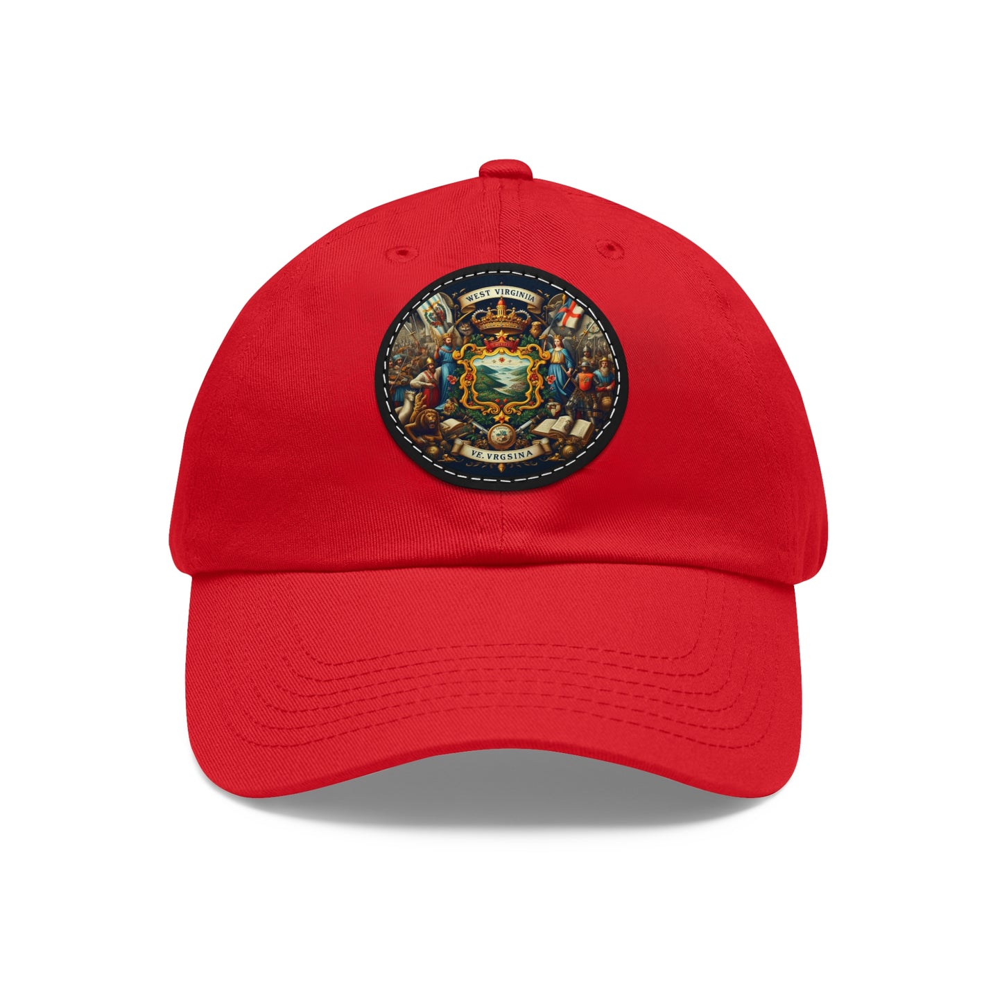 West Virginia Vintage Christian Crusader Campaign Hat - Chino Twill Leather Logo - 100% Charity - The God Vote Collection by Chris Rabalais