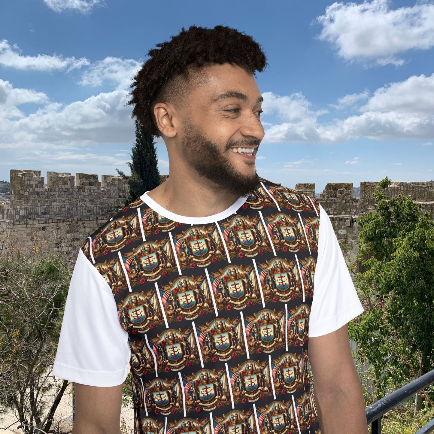 Rhode Island Vintage Christian Crusader - Premium Sports Jersey - USA - 100% Charity Benefit - The God Vote Collection by Chris Rabalais