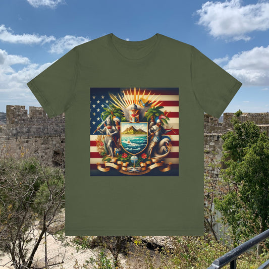 American Samoa Vintage Christian Crusader - Unisex Jersey Tee - USA - 100% Charity Benefit - The God Vote Collection by Chris Rabalais