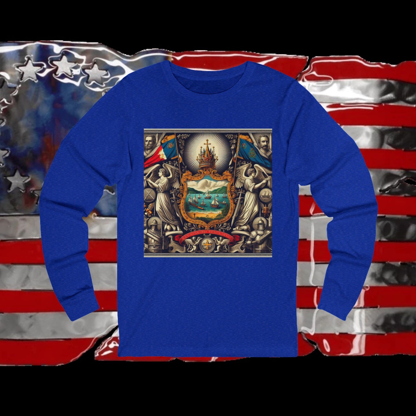 Vermont Vintage Christian Crusader - Premium Unisex Long Sleeve Jersey Tee - 100% Charity - The God Vote Collection by Chris Rabalais
