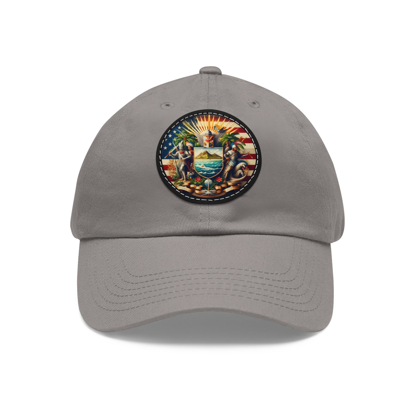 American Samoa Vintage Christian Crusader Campaign Hat - Chino Twill Leather Logo - 100% Charity - The God Vote Collection by Chris Rabalais