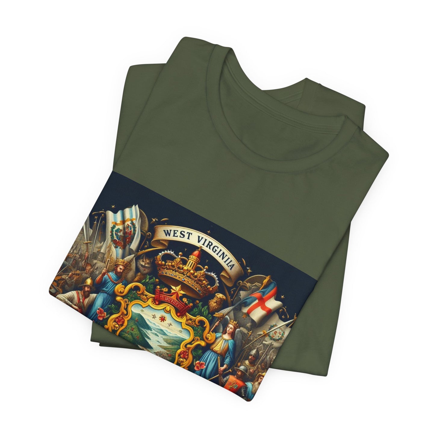 West Virginia Vintage Christian Crusader - Unisex Jersey Tee - USA - 100% Charity Benefit - The God Vote Collection by Chris Rabalais