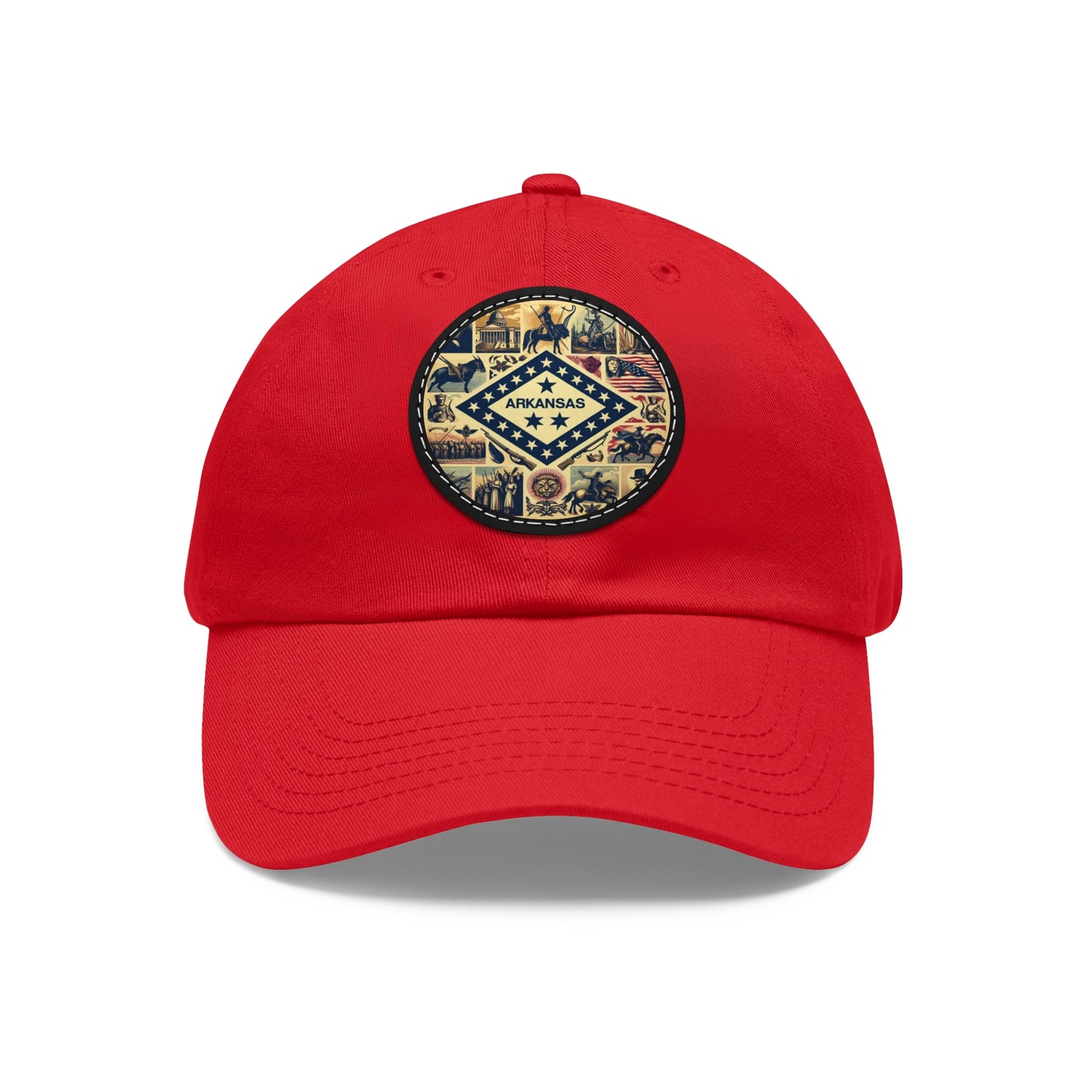 Arkansas Vintage Christian Crusader Campaign Hat - Chino Twill Leather Logo - 100% Charity - The God Vote Collection by Chris Rabalais