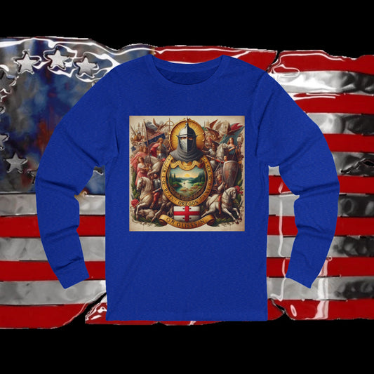 Oregon Vintage Christian Crusader - Premium Unisex Long Sleeve Jersey Tee - 100% Charity - The God Vote Collection by Chris Rabalais