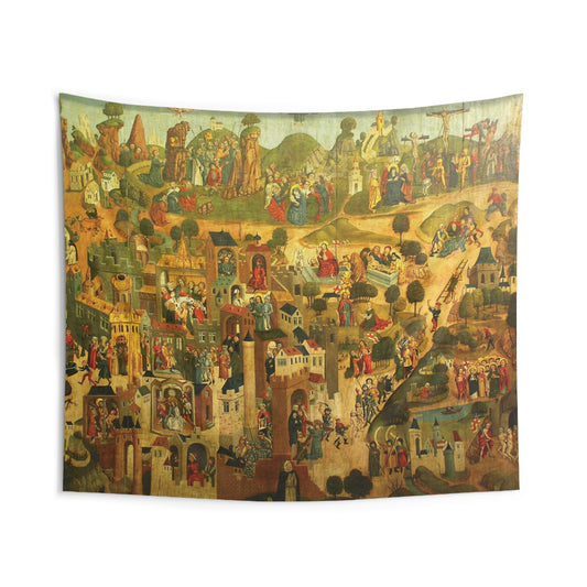Passion of the Christ Panel Painting Church of Saint James 1480 Oil on Wood Tapestry Orthodox Catholic Christian Bible Scripture Christ Gift