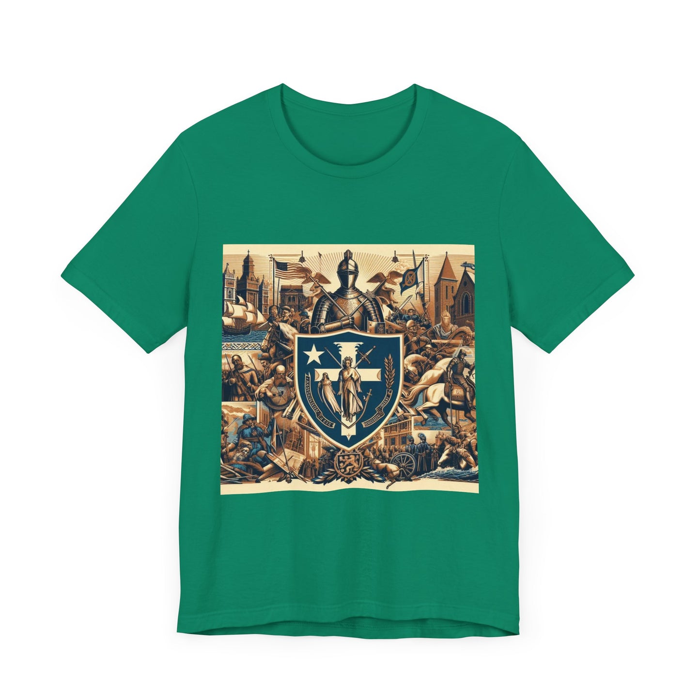 Massachusetts Vintage Christian Crusader - Unisex Jersey Tee - USA - 100% Charity Benefit - The God Vote Collection by Chris Rabalais