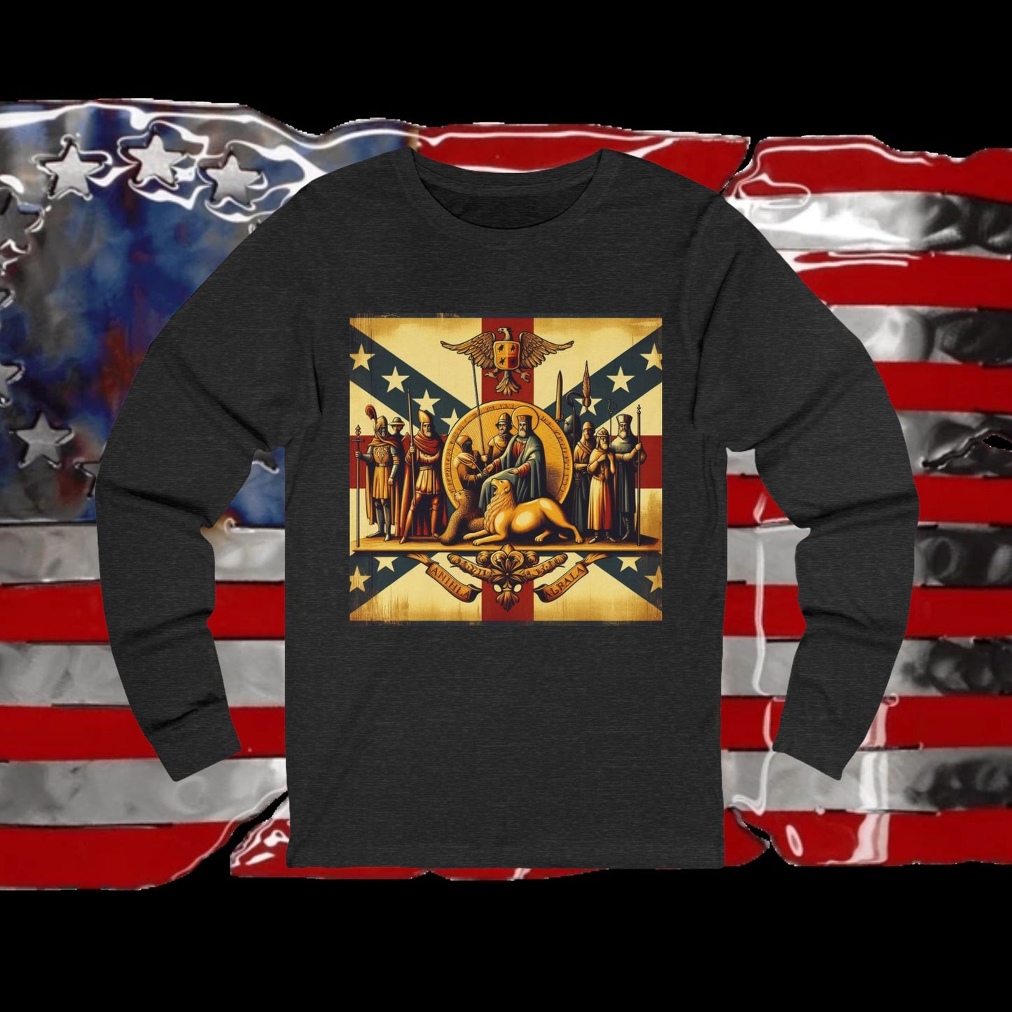 Alabama Vintage Christian Crusader - Premium Unisex Long Sleeve Jersey Tee - 100% Charity - The God Vote Collection by Chris Rabalais