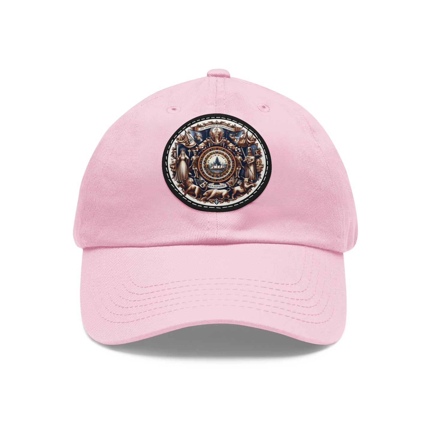 New Hampshire Vintage Christian Crusader Campaign Hat - Chino Twill Leather Logo - 100% Charity - The God Vote Collection by Chris Rabalais