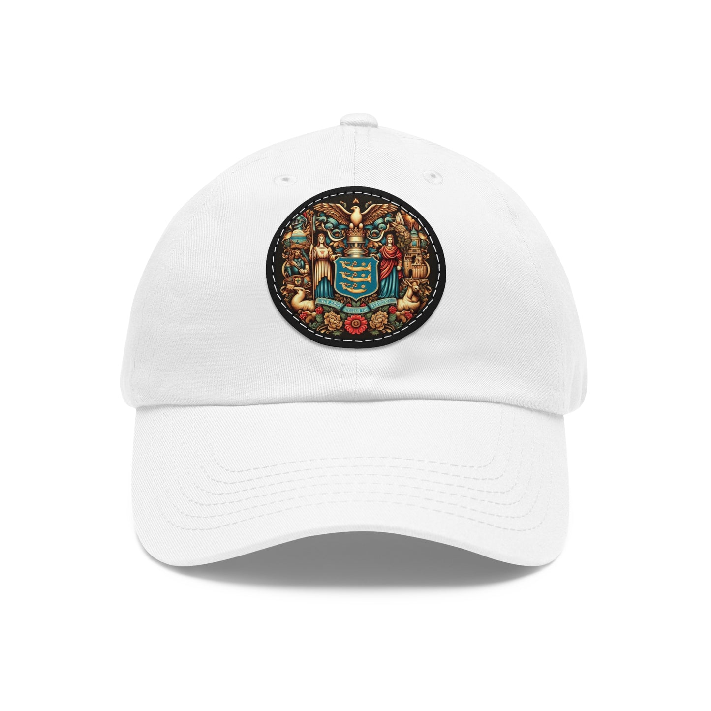 New Jersey Vintage Christian Crusader Campaign Hat - Chino Twill Leather Logo - 100% Charity - The God Vote Collection by Chris Rabalais