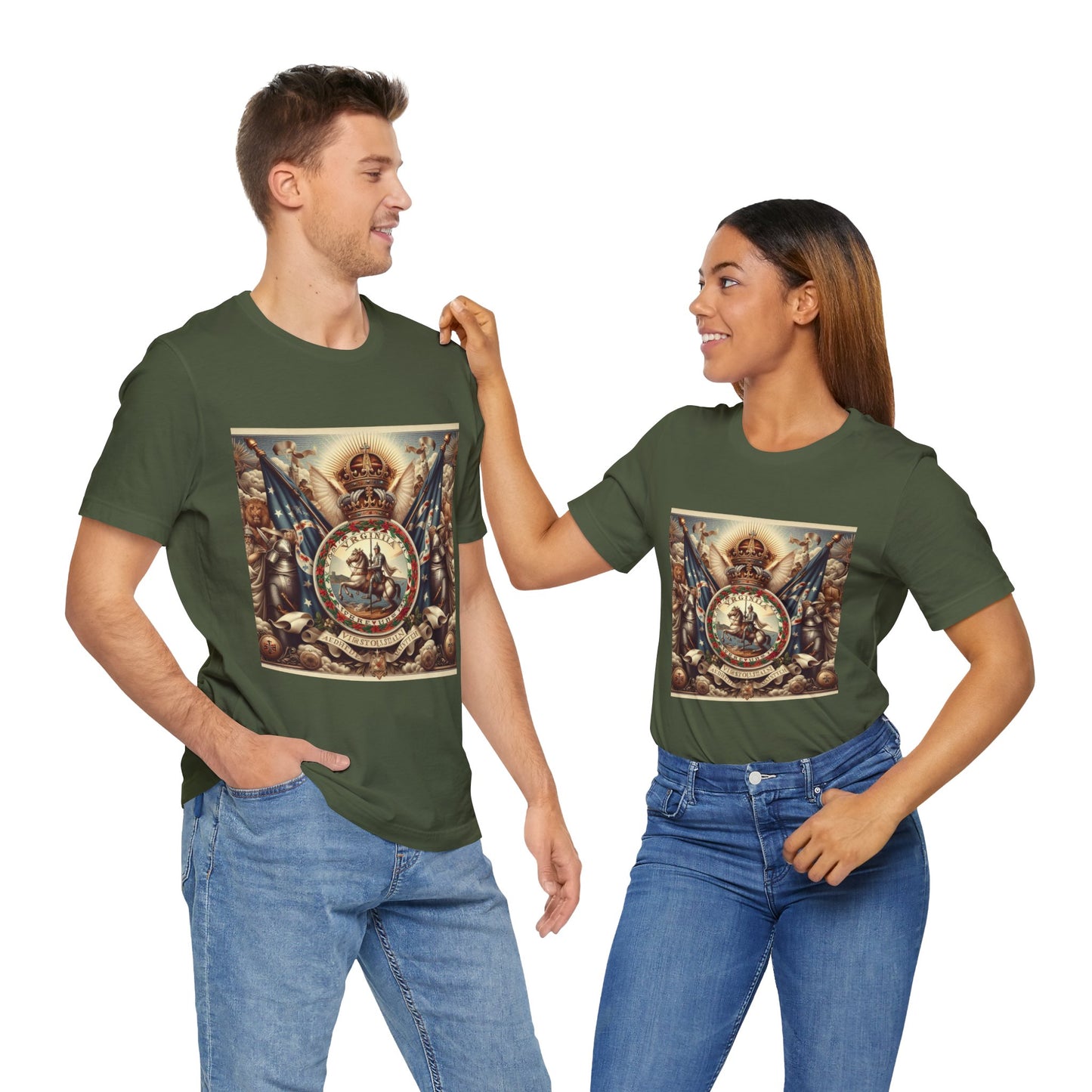 Virginia Vintage Christian Crusader - Unisex Jersey Tee - USA - 100% Charity Benefit - The God Vote Collection by Chris Rabalais