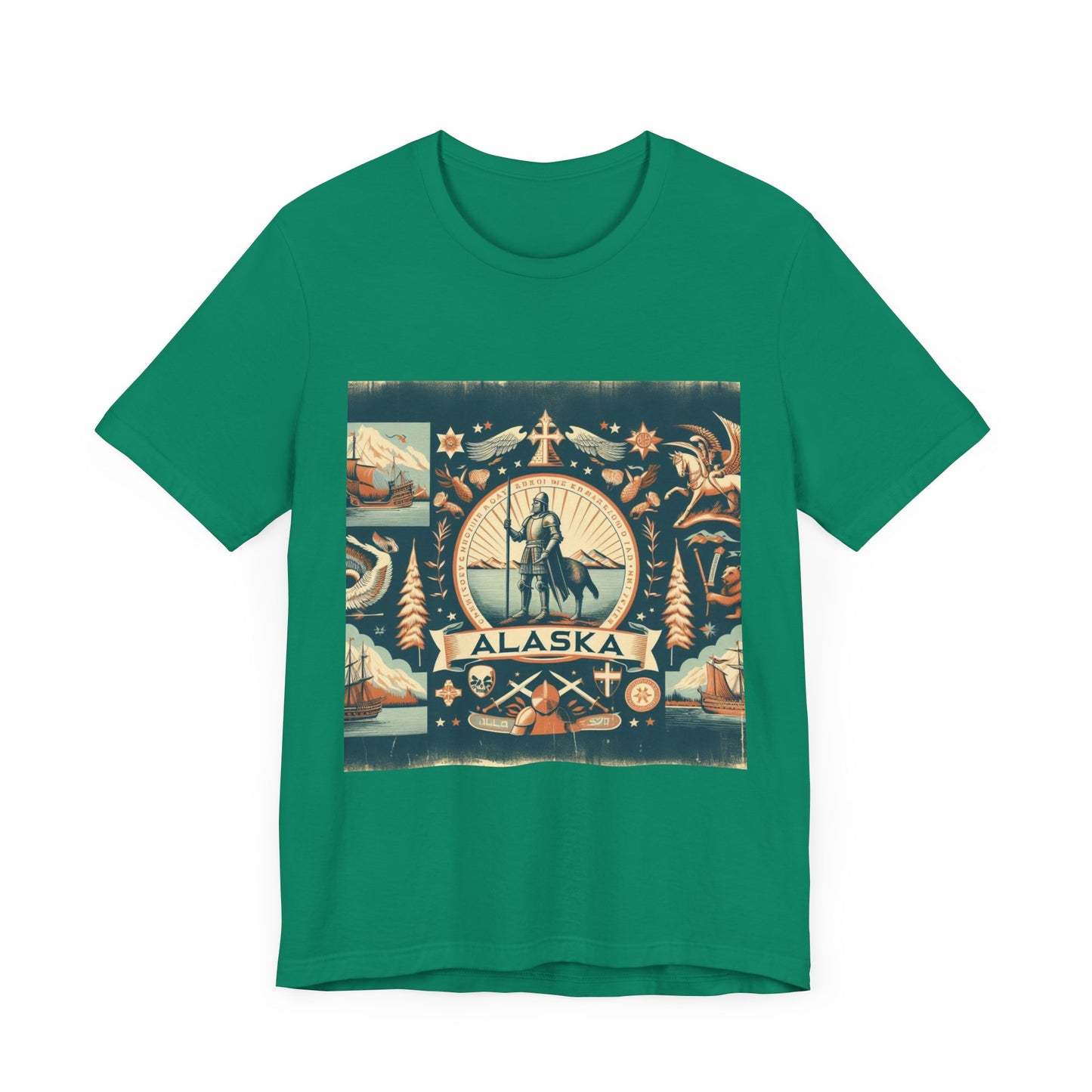 Alaska Vintage Christian Crusader - Unisex Jersey Tee - USA - 100% Charity Benefit - The God Vote Collection by Chris Rabalais