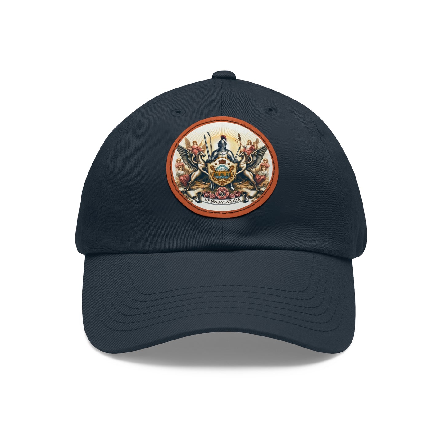Pennsylvania Vintage Christian Crusader Campaign Hat - Chino Twill Leather Logo - 100% Charity - The God Vote Collection by Chris Rabalais
