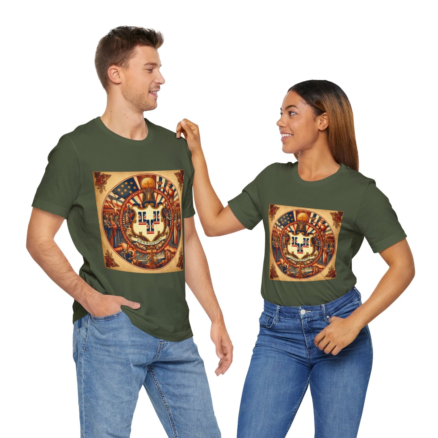 Connecticut Vintage Christian Crusader - Unisex Jersey Tee - USA - 100% Charity Benefit - The God Vote Collection by Chris Rabalais