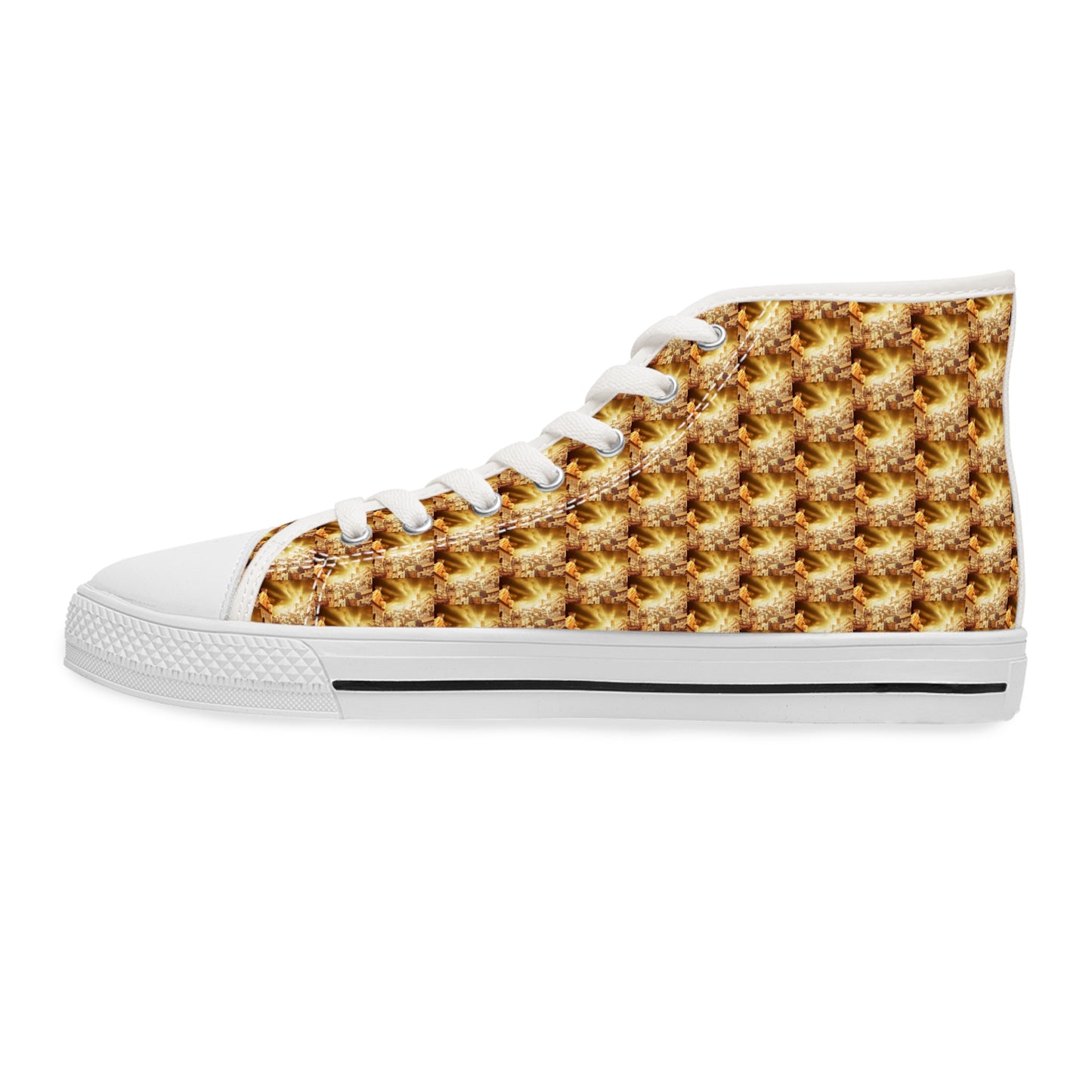 AImagination Collection Women's High Top Sneakers - "The Golden Kingdom" - The God Ball Originals by Chris Rabalais (2024)