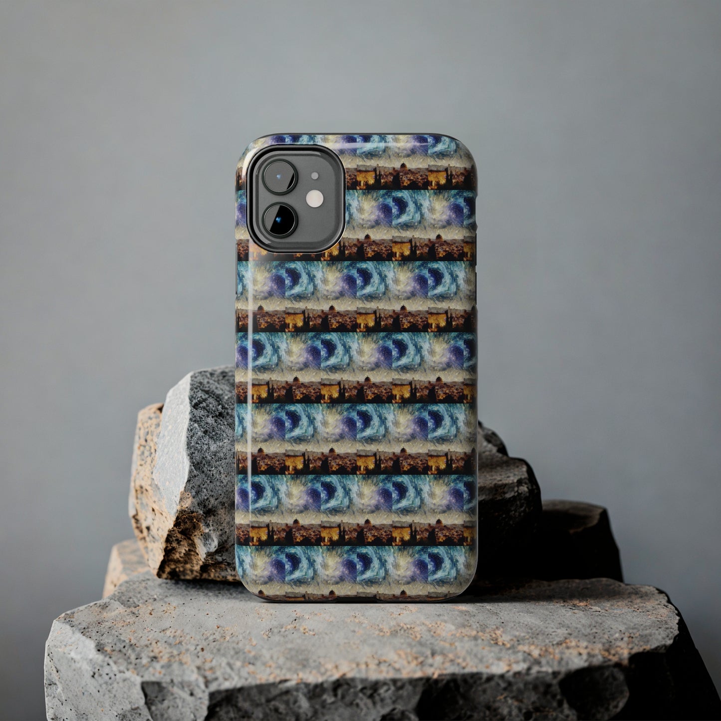 AImagination Collection iPhone Tough Case - "Starry Jerusalem" - The God Ball Originals by Chris Rabalais (2024)