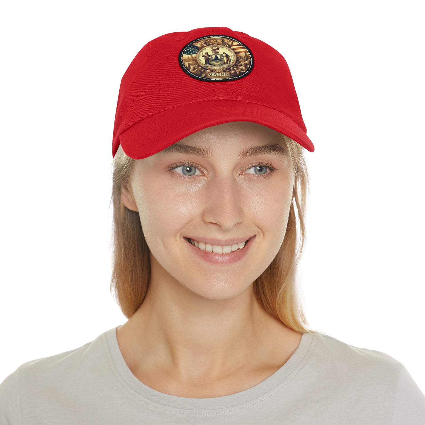 Maine Vintage Christian Crusader Campaign Hat - Chino Twill Leather Logo - 100% Charity - The God Vote Collection by Chris Rabalais