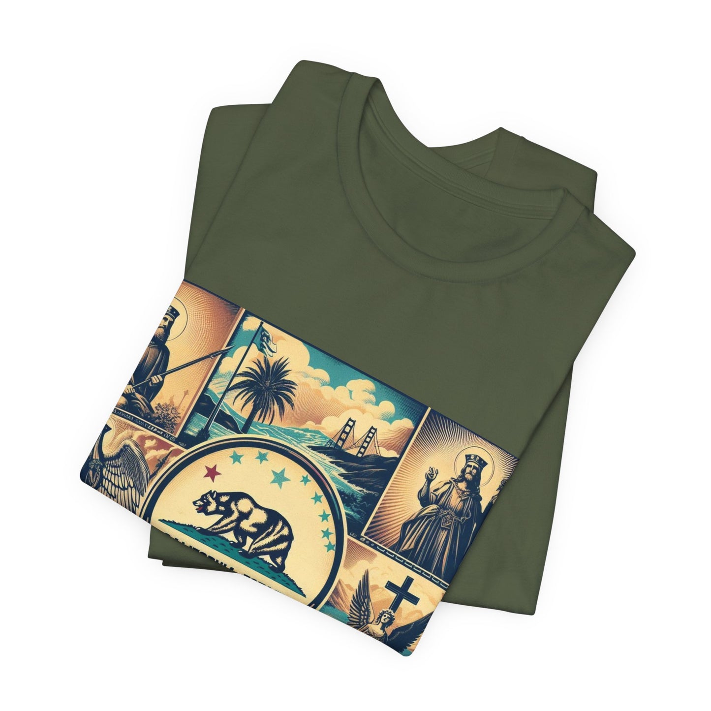 California Vintage Christian Crusader - Unisex Jersey Tee - USA - 100% Charity Benefit - The God Vote Collection by Chris Rabalais