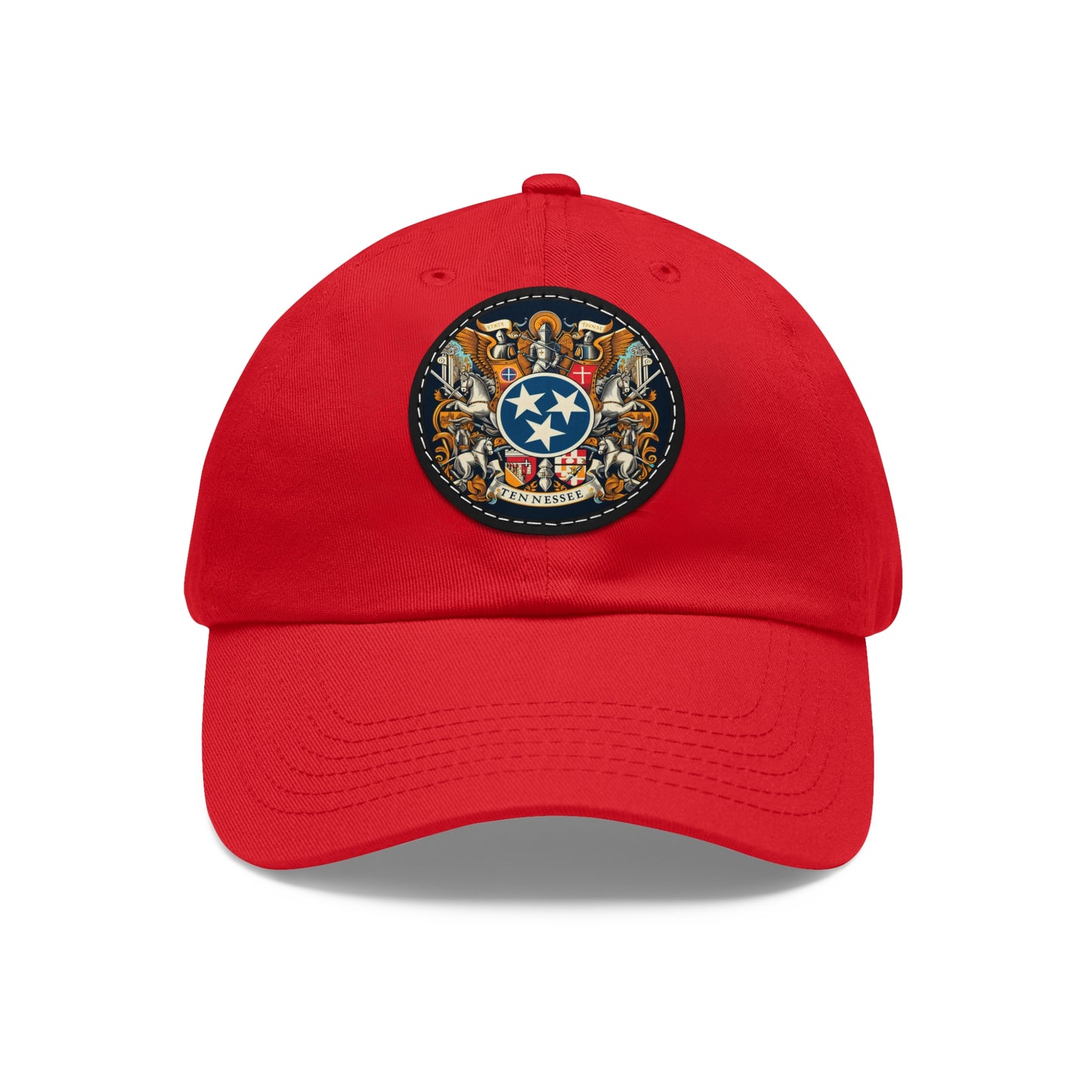 Tenneessee Vintage Christian Crusader Campaign Hat - Chino Twill Leather Logo - 100% Charity - The God Vote Collection by Chris Rabalais