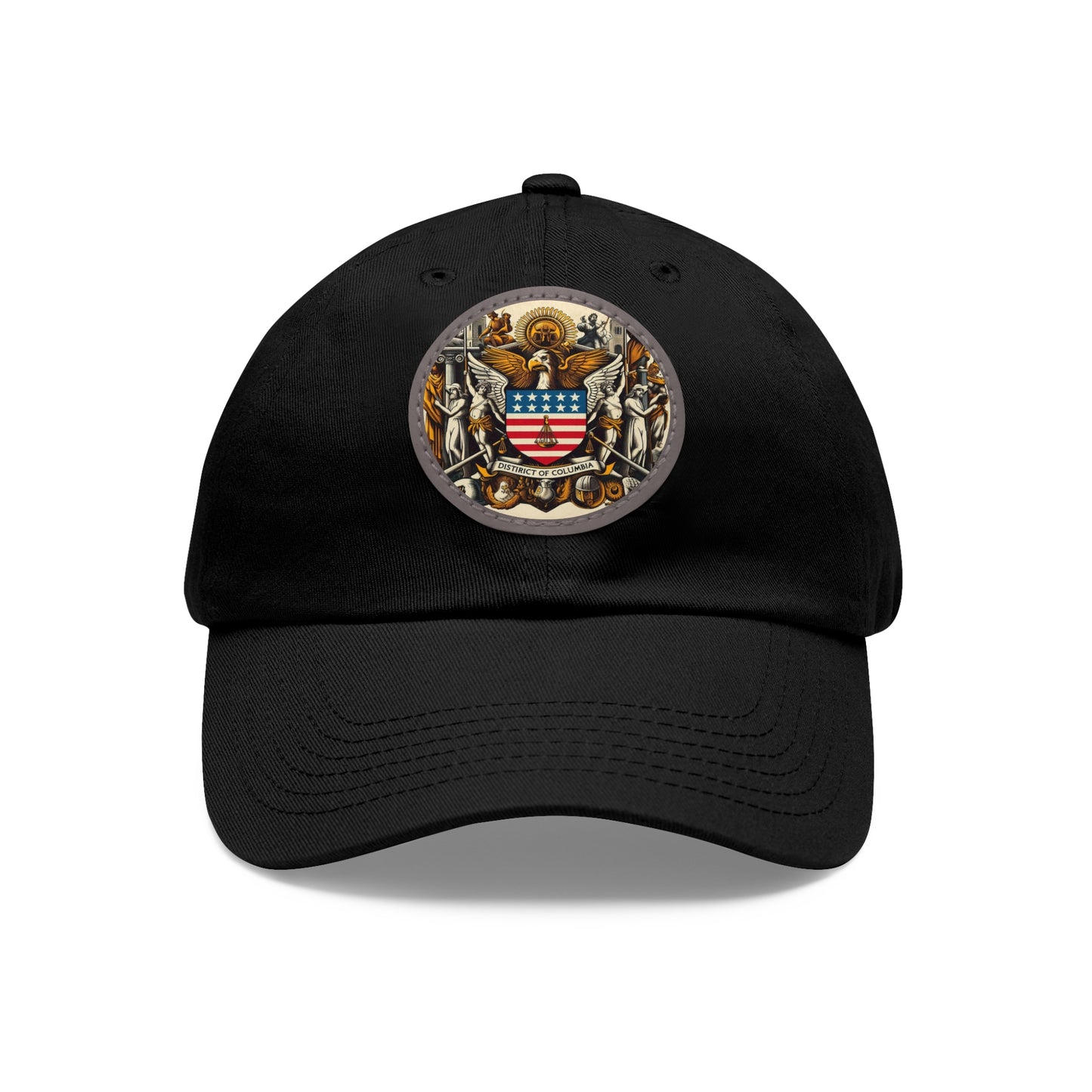 Washington DC Vintage Christian Crusader Campaign Hat - Chino Twill Leather Logo - 100% Charity - The God Vote Collection by Chris Rabalais