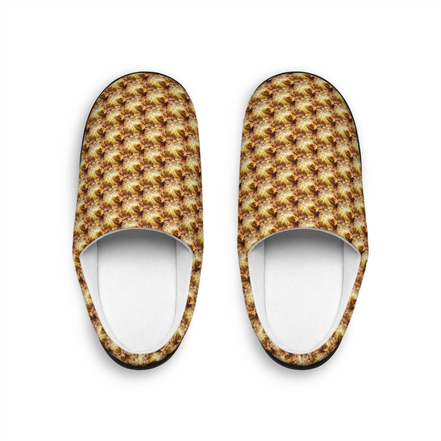 AImagination Collection Women's Indoor Slippers - "The Golden Kingdom" - The God Ball Originals by Chris Rabalais (2024)