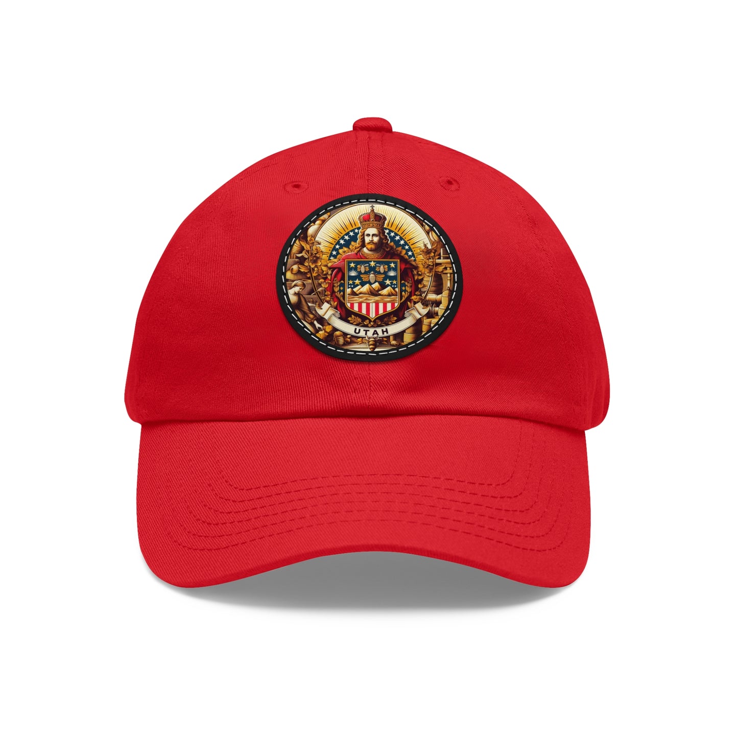 Utah Vintage Christian Crusader Campaign Hat - Chino Twill Leather Logo - 100% Charity - The God Vote Collection by Chris Rabalais