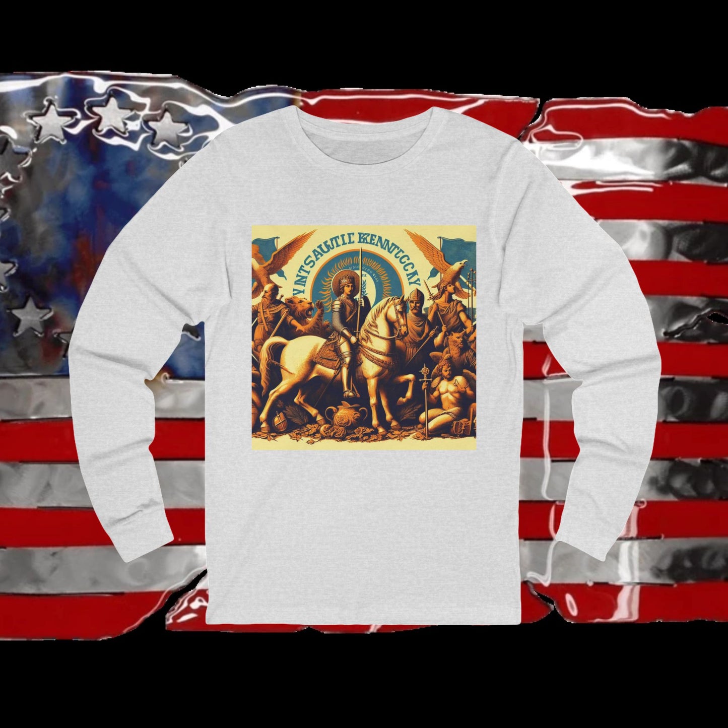 Kentucky Vintage Christian Crusader - Premium Unisex Long Sleeve Jersey Tee - 100% Charity - The God Vote Collection by Chris Rabalais