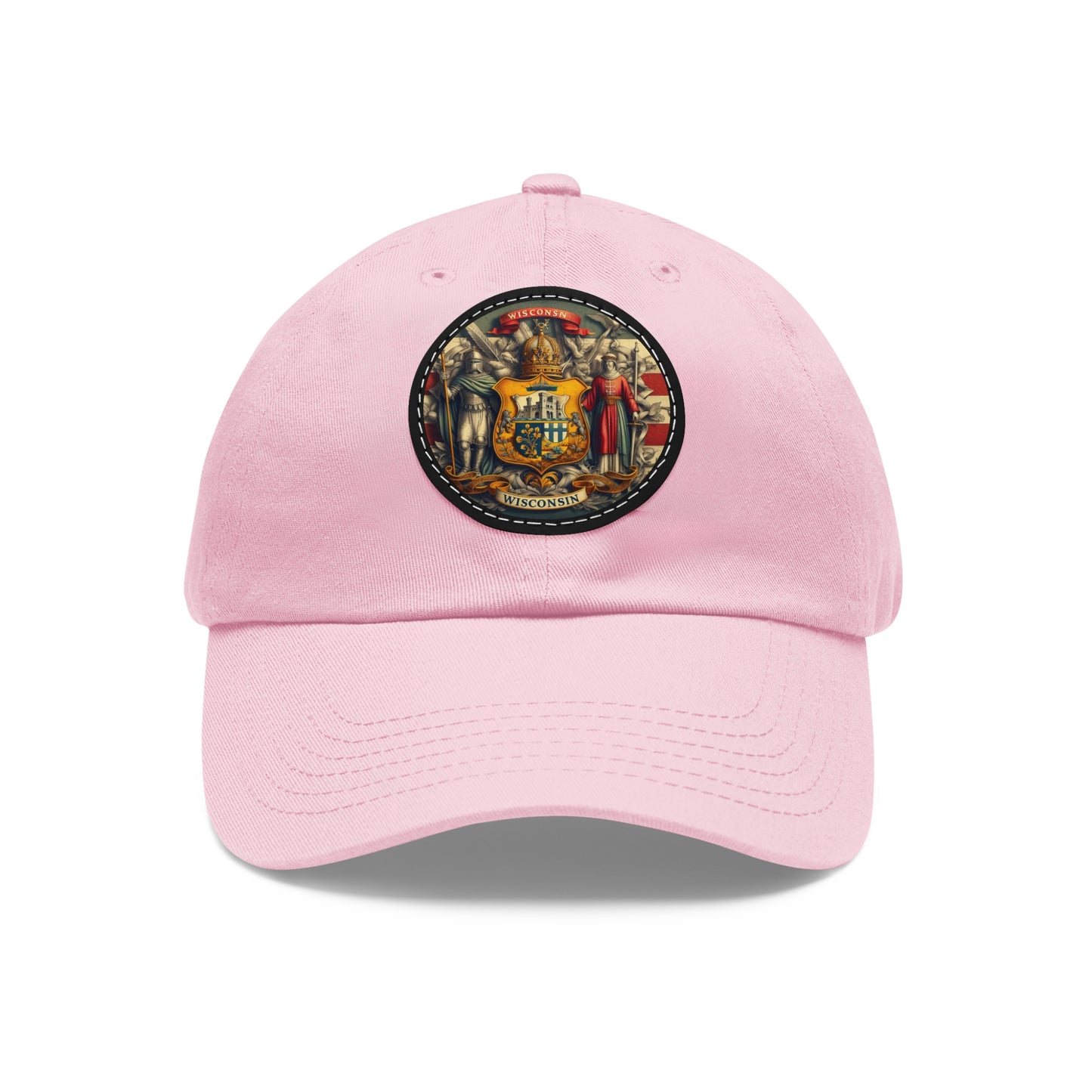 Wisconsin Vintage Christian Crusader Campaign Hat - Chino Twill Leather Logo - 100% Charity - The God Vote Collection by Chris Rabalais
