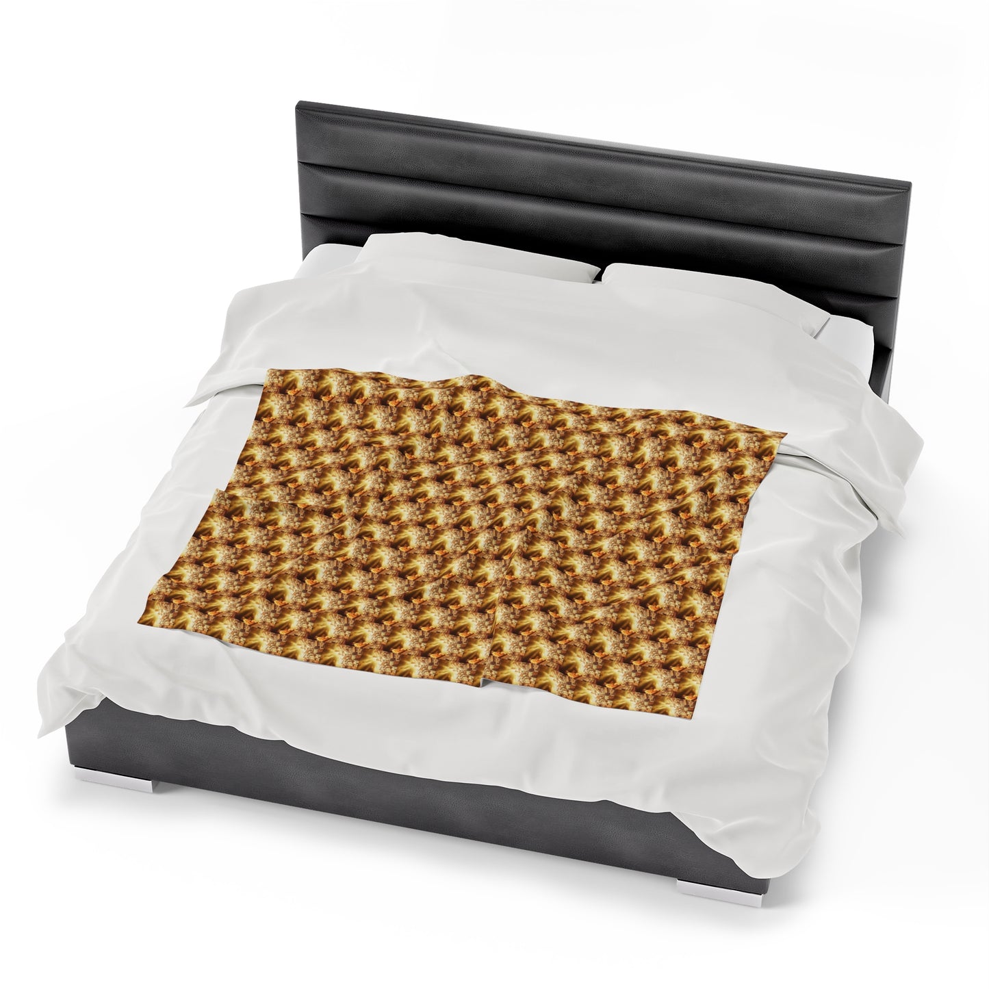 AImagination Collection Velveteen Plush Blanket - "The Golden Kingdom" - The God Ball Originals by Chris Rabalais (2024)