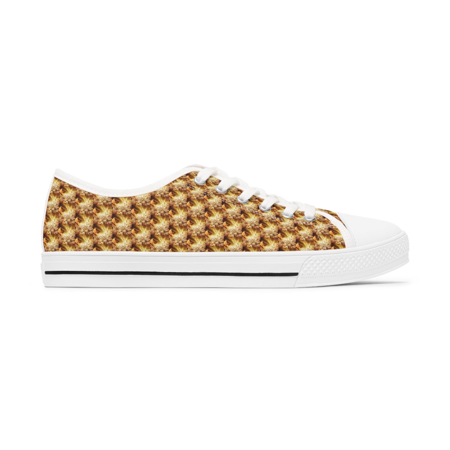 AImagination Collection Women's Low Top Sneakers - "The Golden Kingdom" - The God Ball Originals by Chris Rabalais (2024)