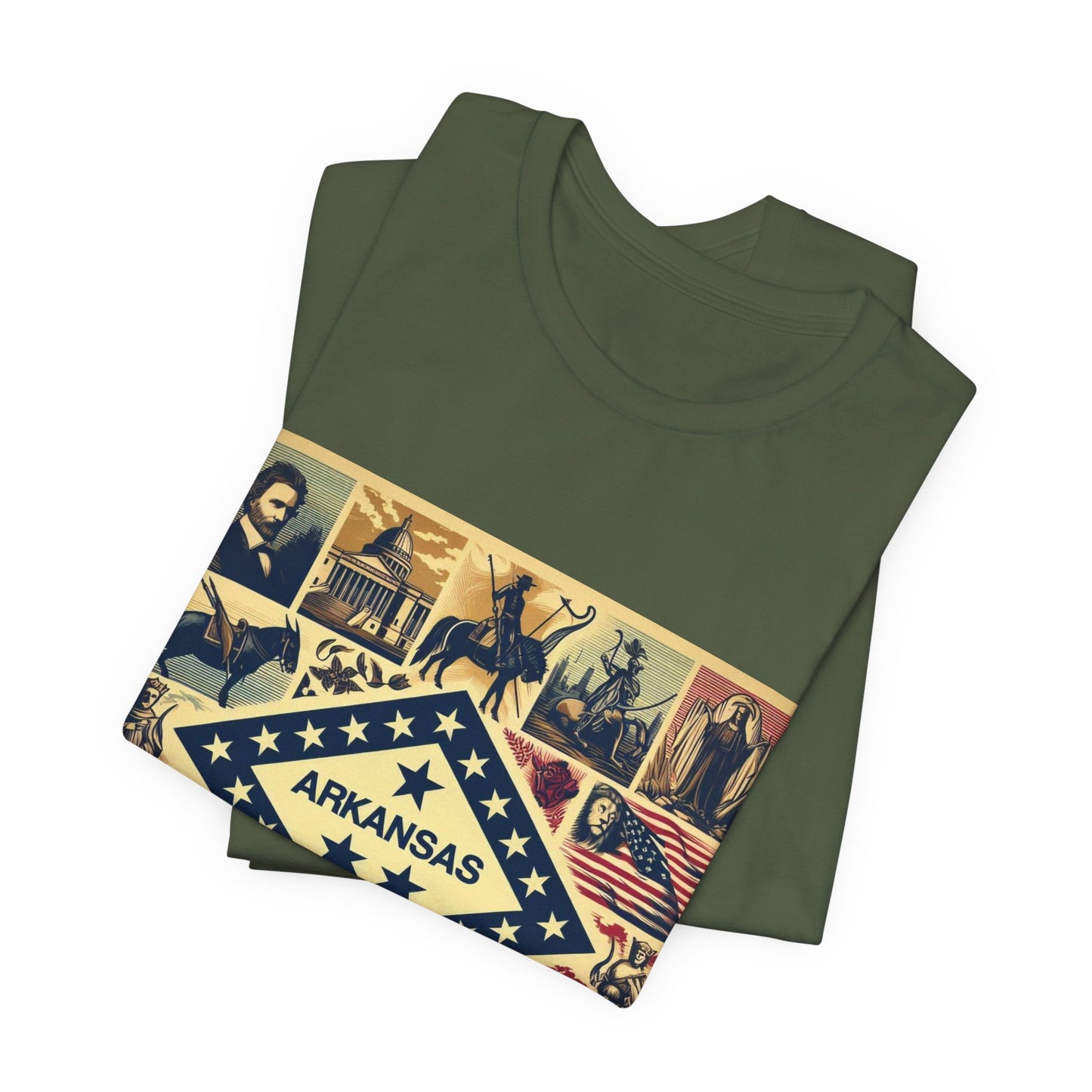 Arkansas Vintage Christian Crusader - Unisex Jersey Tee - USA - 100% Charity Benefit - The God Vote Collection by Chris Rabalais