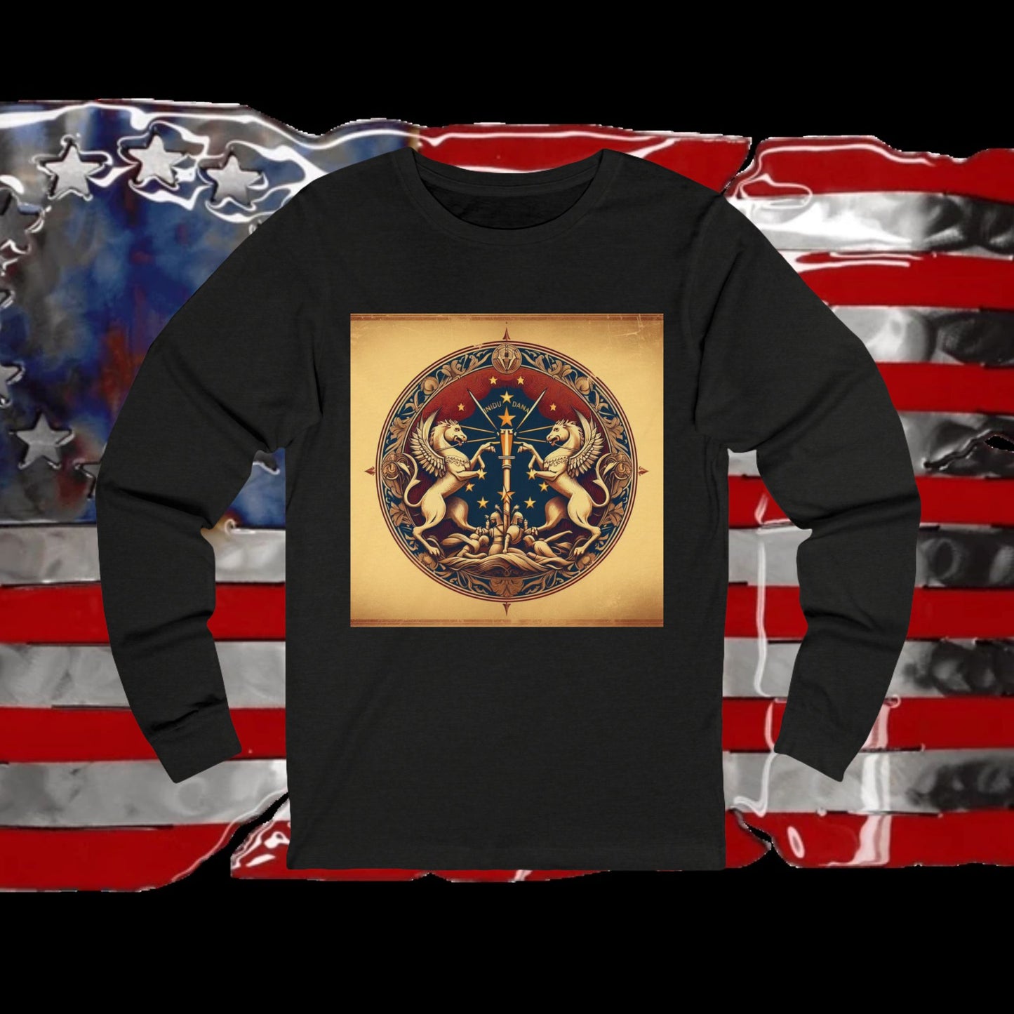 Indiana Vintage Christian Crusader - Unisex Premium Long Sleeve Jersey Tee - 100% Charity - The God Vote Collection by Chris Rabalais