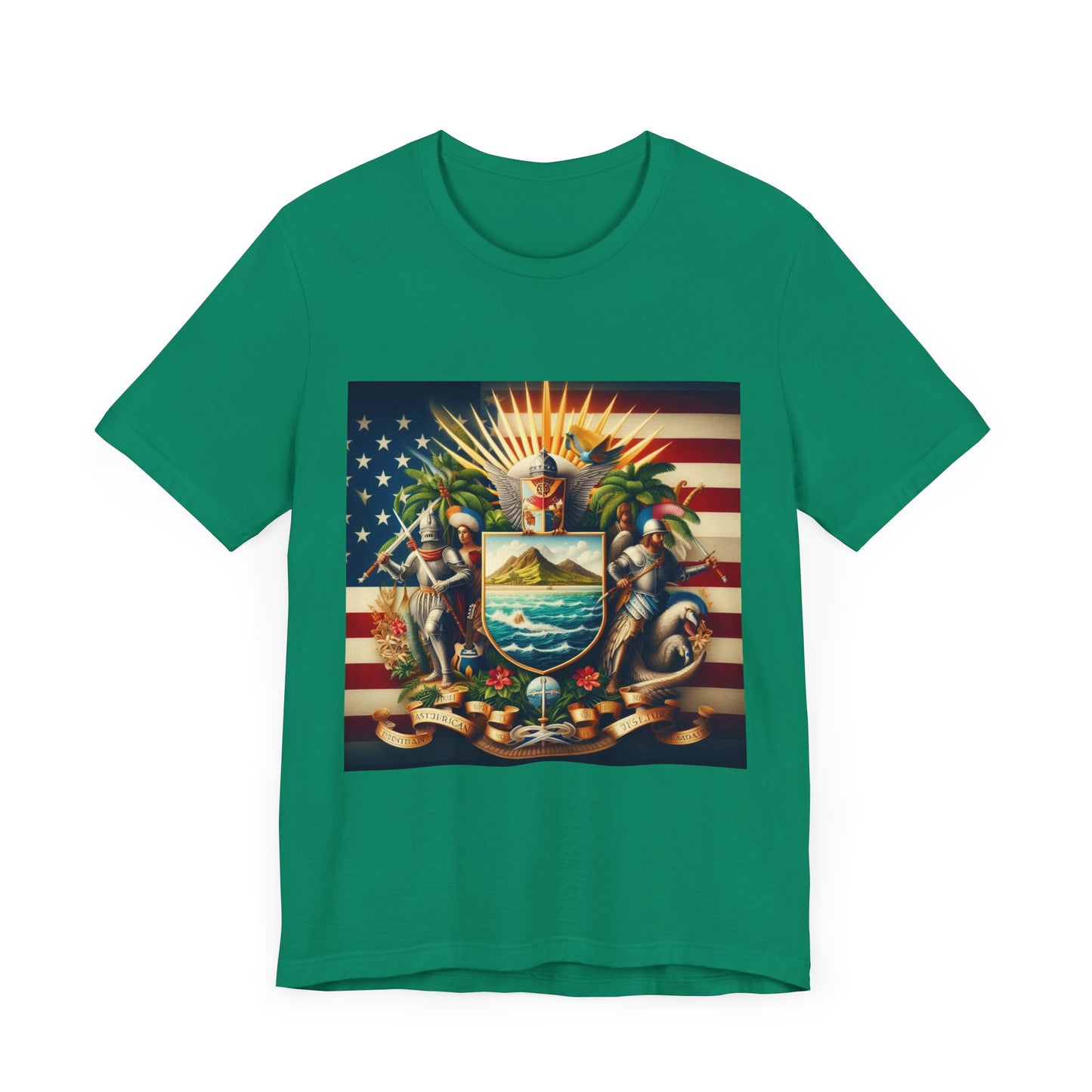 American Samoa Vintage Christian Crusader - Unisex Jersey Tee - USA - 100% Charity Benefit - The God Vote Collection by Chris Rabalais