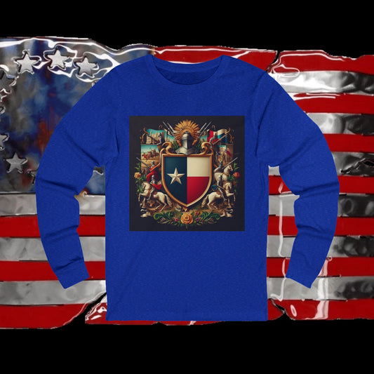 Texas Vintage Christian Crusader - Premium Unisex Long Sleeve Jersey Tee - 100% Charity - The God Vote Collection by Chris Rabalais