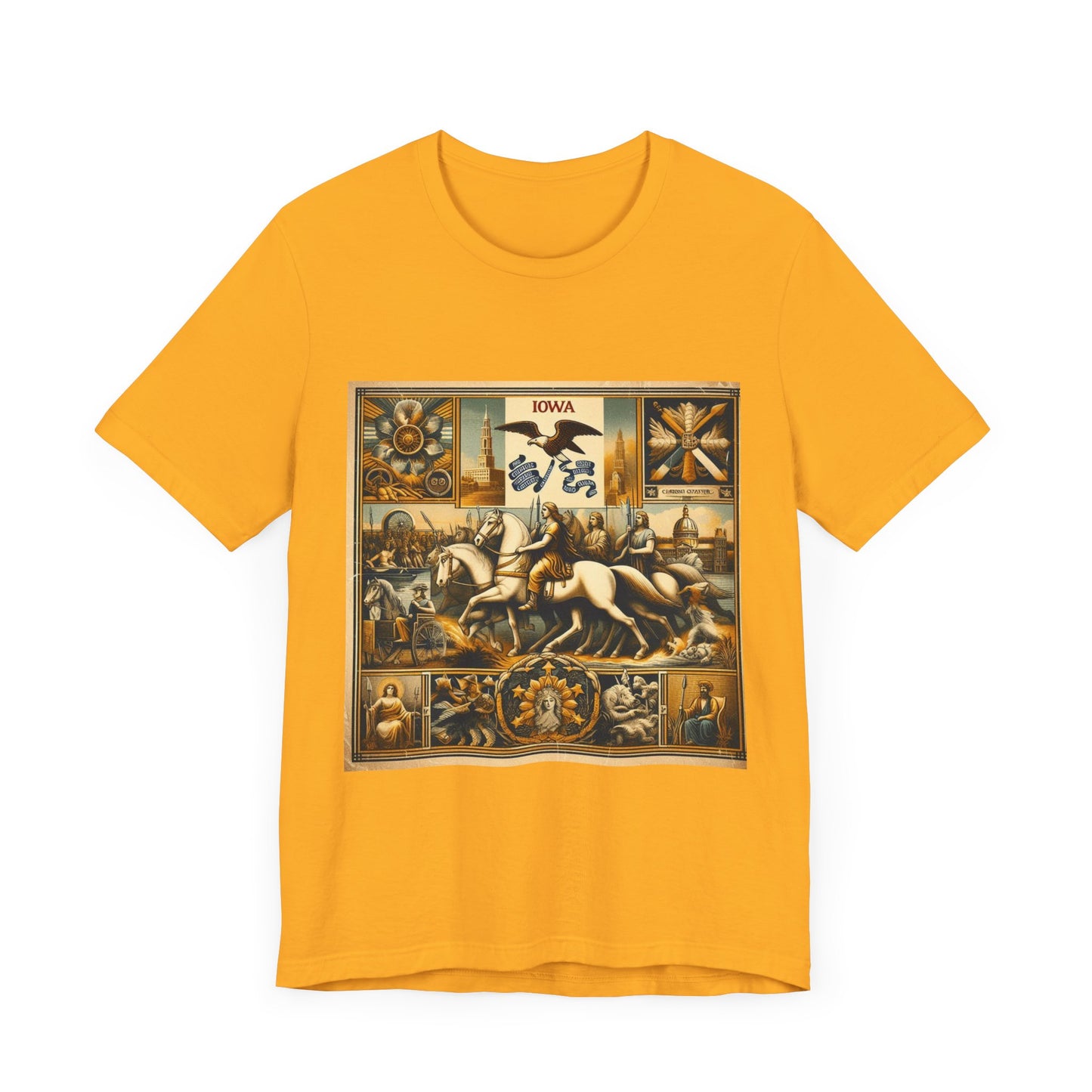Iowa Vintage Christian Crusader - Unisex Jersey Tee - USA - 100% Charity Benefit - The God Vote Collection by Chris Rabalais