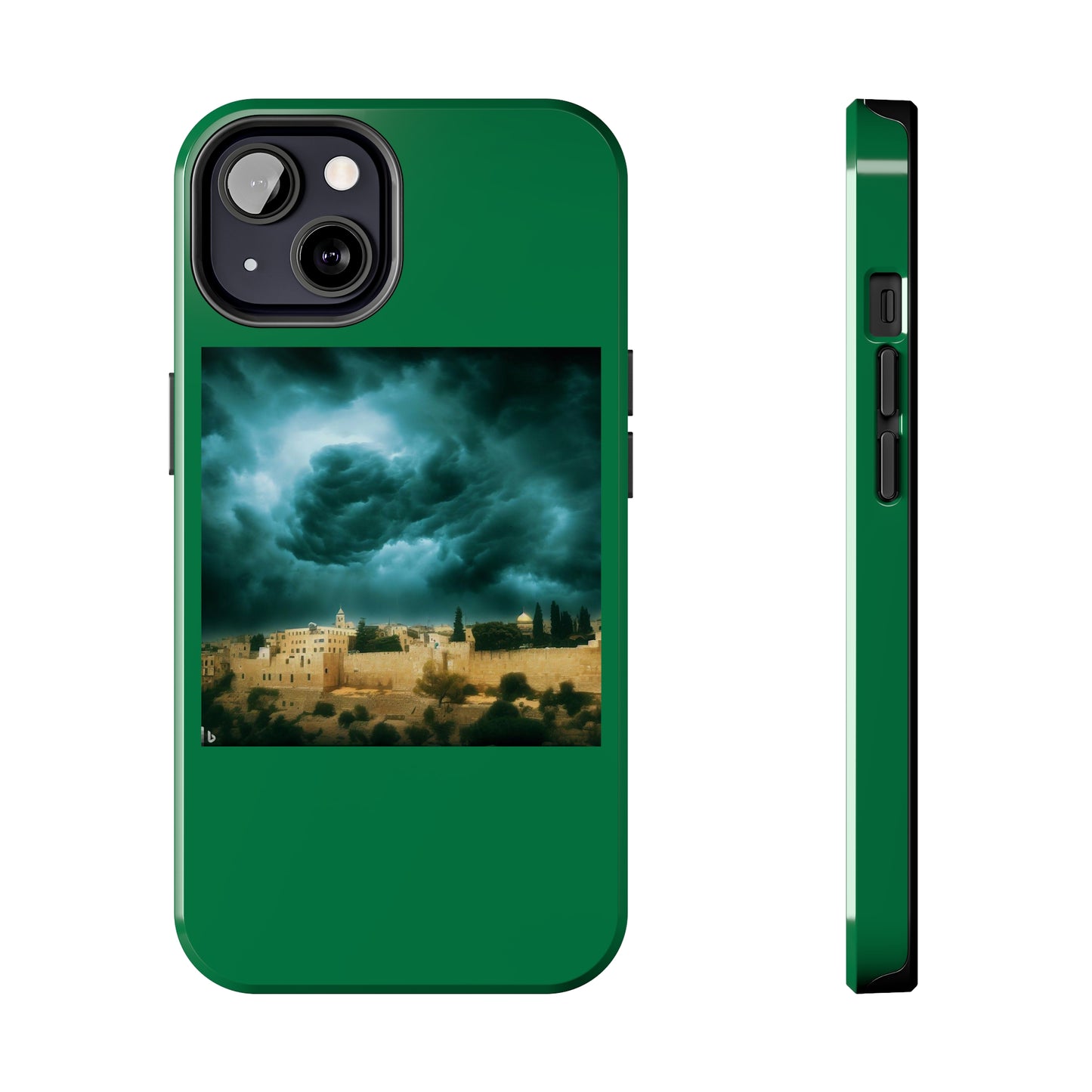 AImagination Collection iPhone Tough Case - "Storm Over Jerusalem" - The God Ball Originals by Chris Rabalais (2024)