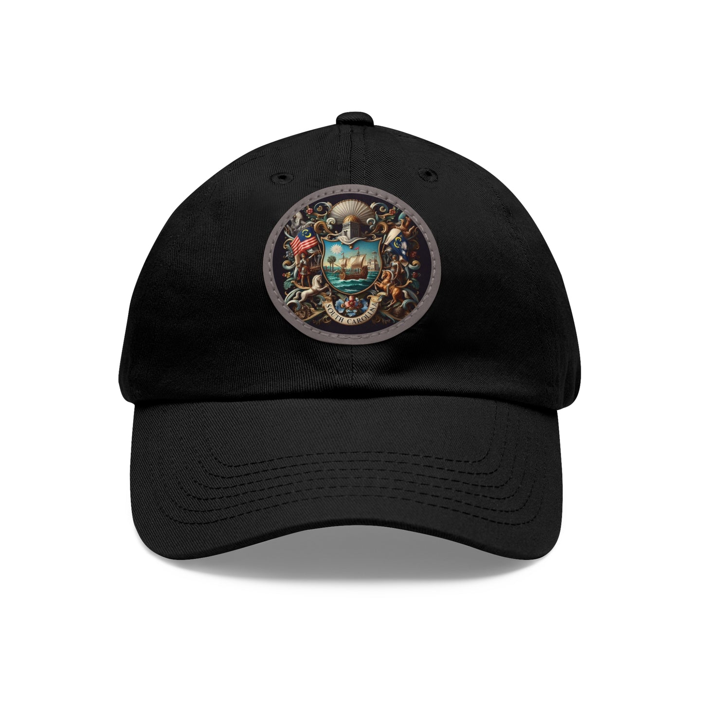 South Carolina Vintage Christian Crusader Campaign Hat - Chino Twill Leather Logo - 100% Charity - The God Vote Collection by Chris Rabalais