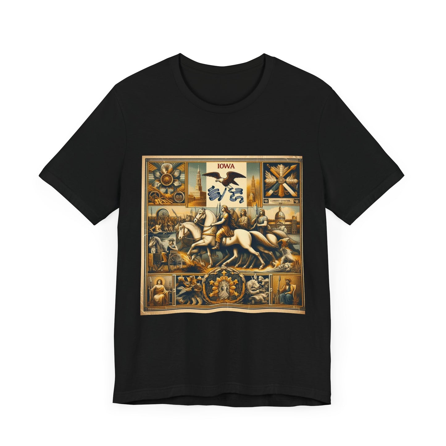 Iowa Vintage Christian Crusader - Unisex Jersey Tee - USA - 100% Charity Benefit - The God Vote Collection by Chris Rabalais