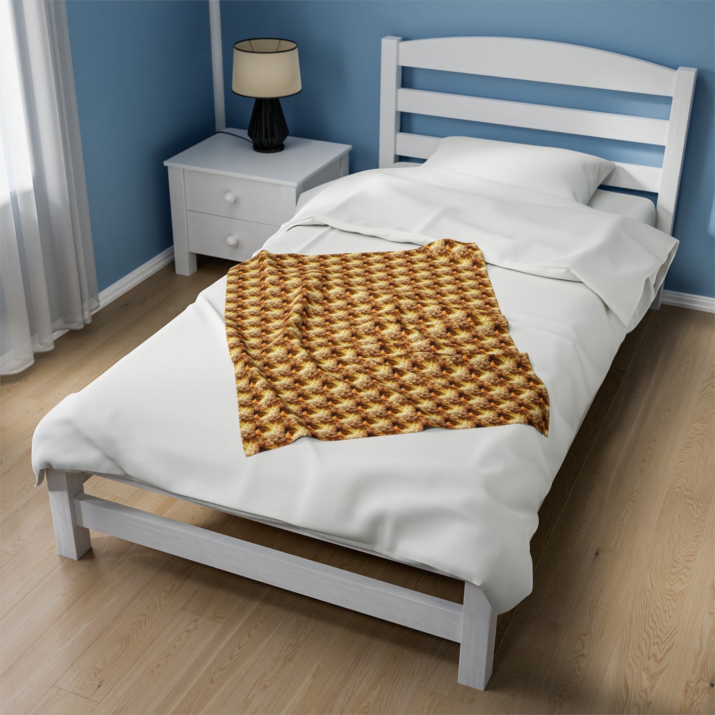 AImagination Collection Velveteen Plush Blanket - "The Golden Kingdom" - The God Ball Originals by Chris Rabalais (2024)