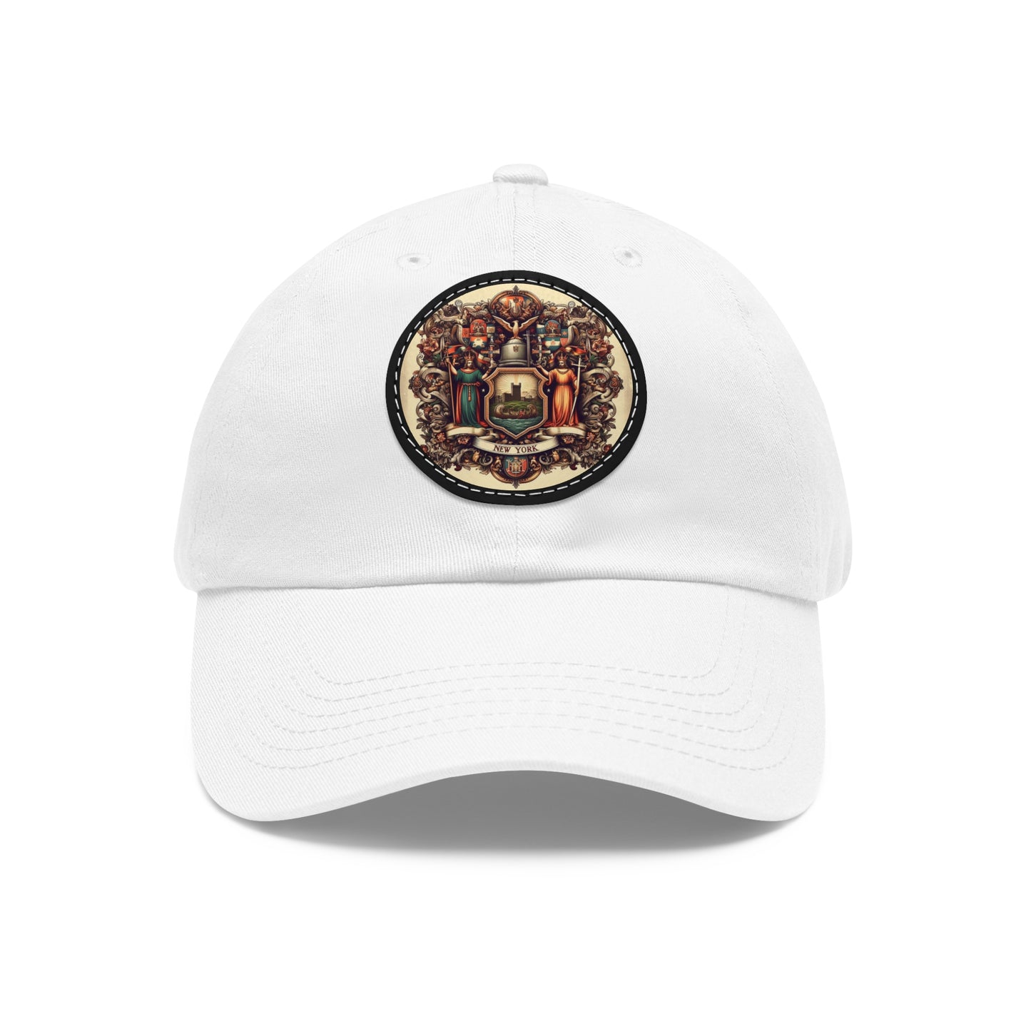New York Vintage Christian Crusader Campaign Hat - Chino Twill Leather Logo - 100% Charity - The God Vote Collection by Chris Rabalais