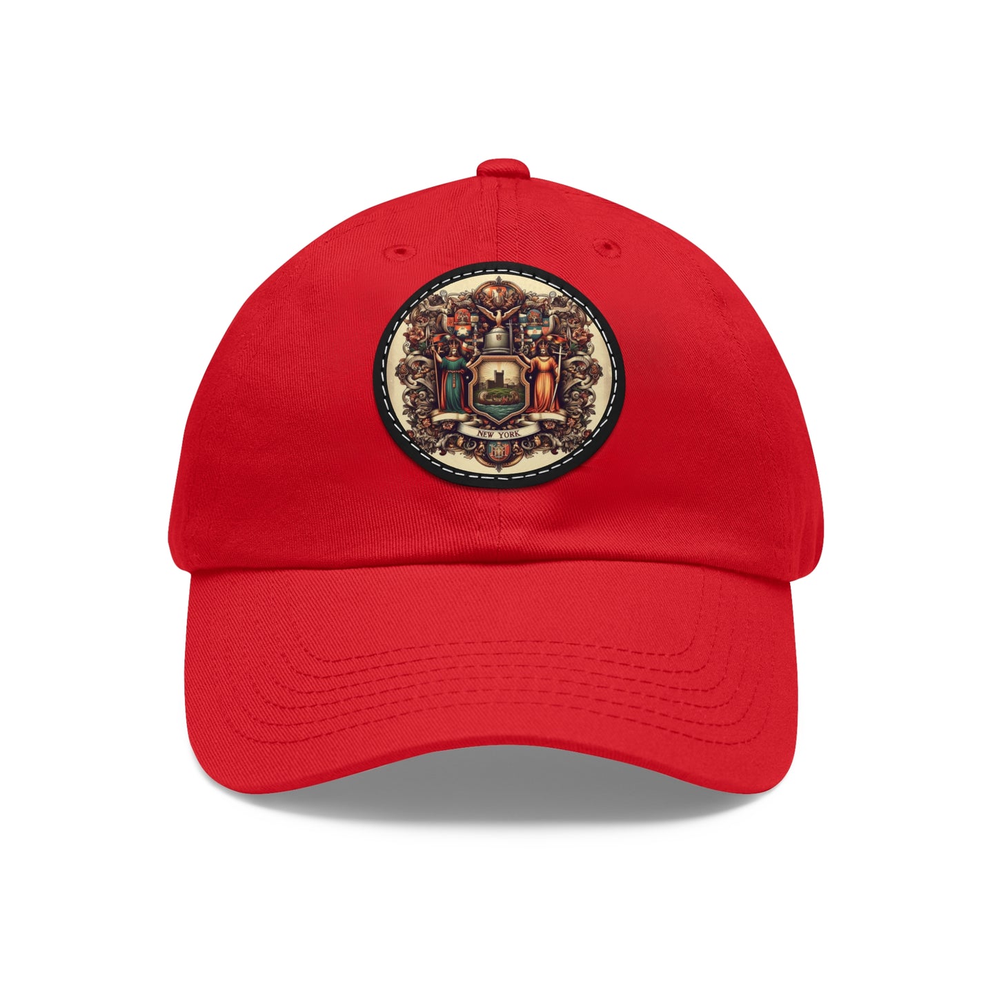 New York Vintage Christian Crusader Campaign Hat - Chino Twill Leather Logo - 100% Charity - The God Vote Collection by Chris Rabalais