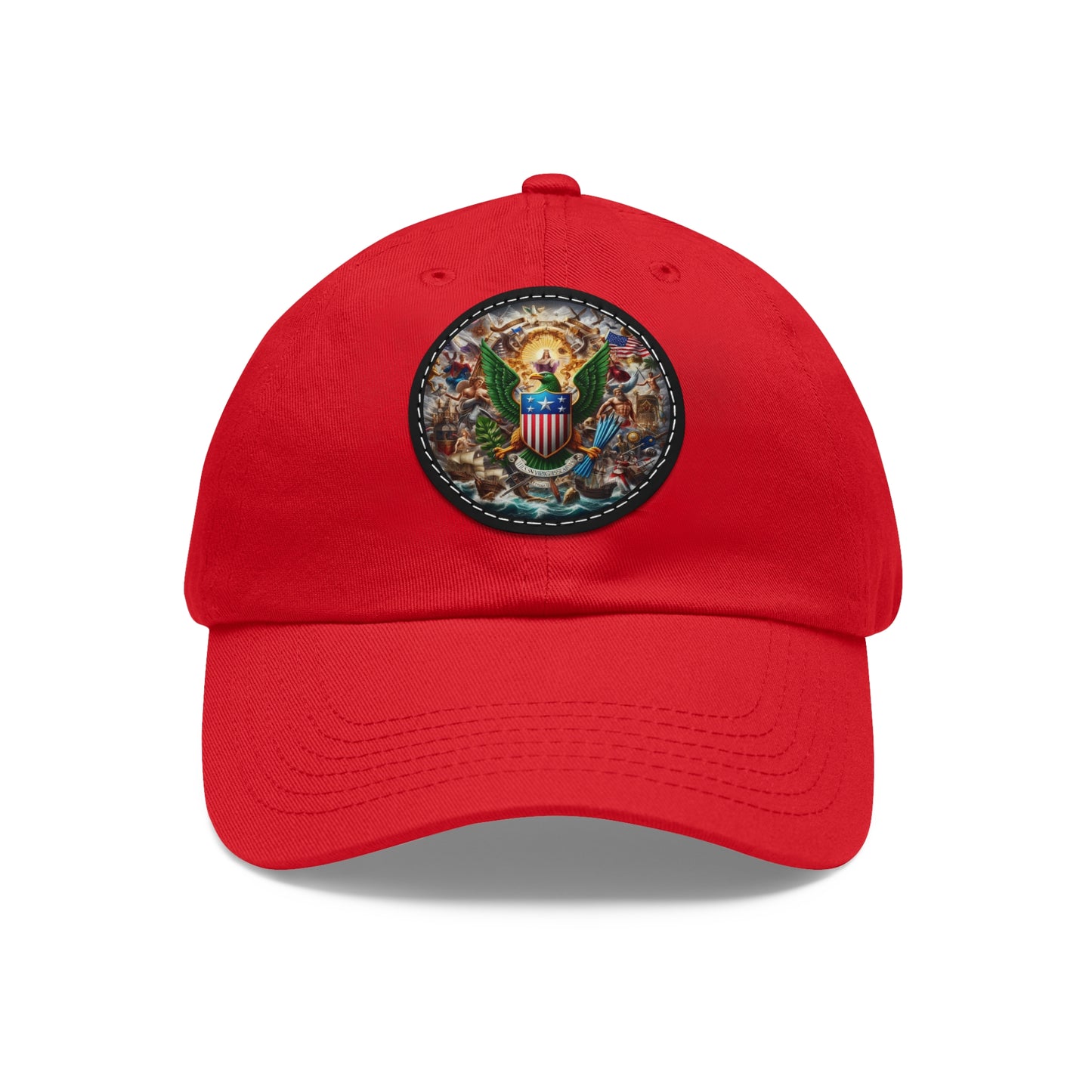 Virgin Islands Vintage Christian Crusader Campaign Hat - Chino Twill Leather Logo - 100% Charity - The God Vote Collection by Chris Rabalais